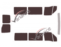 Tinted film kit Renault Master (2) Short 5 doors (1997 - 2010) Tinted film kit Renault Master (2) Short 5 doors (1997 - 2010)