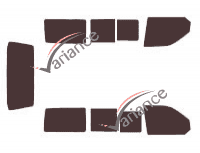 Volkswagen Caravelle (T5) 4-door short (2003 - 2015) tinted film kit Volkswagen Caravelle (T5) 4-door short (2003 - 2015) tinted film kit