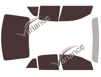 Cadillac STS Sedan 4-door tinted film kit (2004 - 2011) Cadillac STS Sedan 4-door tinted film kit (2004 - 2011)