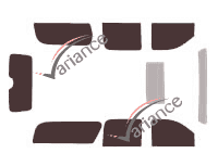Chevrolet Suburban (11) 5-door tinted film kit (2007 - 2014) Chevrolet Suburban (11) 5-door tinted film kit (2007 - 2014)