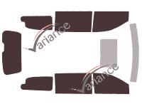 Chrysler Town & Country Long 5-door tinted film kit (2008 - 2016) Chrysler Town & Country Long 5-door tinted film kit (2008 - 2016)