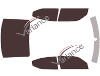 Dodge Charger (6) 4-door sedan (2006 - 2011) tinted film kit Dodge Charger (6) 4-door sedan (2006 - 2011) tinted film kit