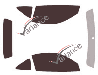 Tinted film kit Ferrari 360 Modena Coupé 2 doors (1999 - 2005) Tinted film kit Ferrari 360 Modena Coupé 2 doors (1999 - 2005)
