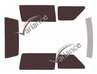 Ford Bronco (4) 3-door tinted film kit (1986 - 1991) Ford Bronco (4) 3-door tinted film kit (1986 - 1991)