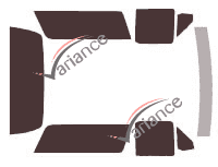 Ford Bronco (5) 3-door (1992 - 1997) tinted film kit Ford Bronco (5) 3-door (1992 - 1997) tinted film kit