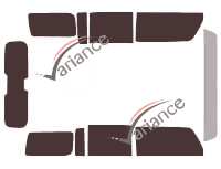 Hummer H3 5-door tinted film kit (2005 - 2011) Hummer H3 5-door tinted film kit (2005 - 2011)