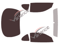 Kit film teinté Hyundai Coupe 3 portes (1996 - 2001) Kit film teinté Hyundai Coupe 3 portes (1996 - 2001)