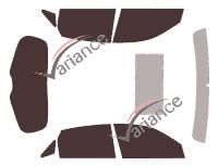 Infiniti FX 5-door tinted film kit (2003 - 2008) Infiniti FX 5-door tinted film kit (2003 - 2008)