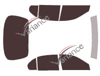 Infiniti i (1) 30 4-door sedan (1996 - 1999) tinted film kit Infiniti i (1) 30 4-door sedan (1996 - 1999) tinted film kit