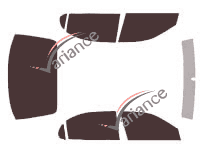 Infiniti i (2) 35 4-door sedan (1999 - 2004) tinted film kit Infiniti i (2) 35 4-door sedan (1999 - 2004) tinted film kit