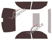 Infiniti M (2) 4-door sedan (2003 - 2005) tinted film kit Infiniti M (2) 4-door sedan (2003 - 2005) tinted film kit
