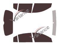 Tinted film kit Kia Rio (2) 5-door (2005 - 2011) Tinted film kit Kia Rio (2) 5-door (2005 - 2011)