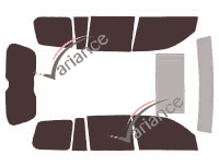 Lexus LX (3) 5-door (2008 - 2018) tinted film kit Lexus LX (3) 5-door (2008 - 2018) tinted film kit