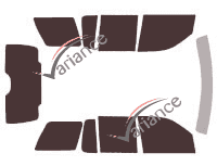 Lincoln Aviator (1) 5-door (2003 - 2009) tinted film kit Lincoln Aviator (1) 5-door (2003 - 2009) tinted film kit
