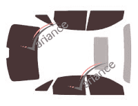Mercury Sable tinted film kit (5) 4-door sedan (2008 - 2012) Mercury Sable tinted film kit (5) 4-door sedan (2008 - 2012)