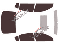 Nissan Altima (4) 4-door sedan (2006 - 2012) tinted film kit Nissan Altima (4) 4-door sedan (2006 - 2012) tinted film kit