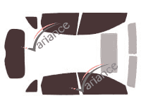 Nissan Rogue (1) 5-door tinted film kit (2008 - 2013) Nissan Rogue (1) 5-door tinted film kit (2008 - 2013)