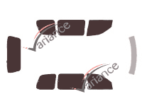 Chevrolet Venture Court 5-door tinted film kit (1997 - 2005) Chevrolet Venture Court 5-door tinted film kit (1997 - 2005)