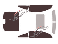 Pontiac G6 (1) 3-door coupe (2004 - 2010) tinted film kit Pontiac G6 (1) 3-door coupe (2004 - 2010) tinted film kit