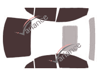 Pontiac G6 tinted film kit (1) 4-door sedan (2004 - 2010)