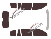Toyota Highlander (2) 5-door (2008 - 2014) tinted film kit Toyota Highlander (2) 5-door (2008 - 2014) tinted film kit