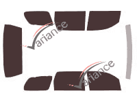 Toyota Sequoia (2) 5 doors (2008 - 2022) tinted film kit Toyota Sequoia (2) 5 doors (2008 - 2022) tinted film kit