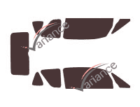Kit getönte Folie Peugeot 1007 3 Türen (2005 - 2011)