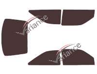 Ford Escort (6) 3 doors (1990 - 2000) tinted film kit Ford Escort (6) 3 doors (1990 - 2000) tinted film kit