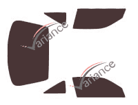 Nissan 100 NX Coupe 3 door tinted film kit (1991 - 1996) Nissan 100 NX Coupe 3 door tinted film kit (1991 - 1996)