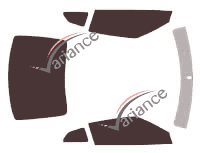 Nissan GT-R (1) Skyline Coupe 3-door (2008 - 2025) tinted film kit Nissan GT-R (1) Skyline Coupe 3-door (2008 - 2025) tinted film kit