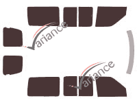 Nissan Vanette (2) Cargo 4 door (1993 - 2002) tinted film kit Nissan Vanette (2) Cargo 4 door (1993 - 2002) tinted film kit