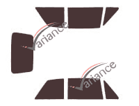 Volkswagen Golf (1) Cabriolet 2-door tinted film kit (1979 - 1993) Volkswagen Golf (1) Cabriolet 2-door tinted film kit (1979 - 1993)