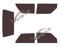 Volkswagen Golf (2) 3 doors (1987 - 1992) tinted film kit Volkswagen Golf (2) 3 doors (1987 - 1992) tinted film kit