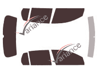 Volkswagen Golf (6) 5 doors (2008 - 2012) tinted film kit Volkswagen Golf (6) 5 doors (2008 - 2012) tinted film kit