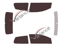 Kit de láminas tintadas para Volkswagen Fox 3 puertas (2005 - 2012) Kit de láminas tintadas para Volkswagen Fox 3 puertas (2005 - 2012)