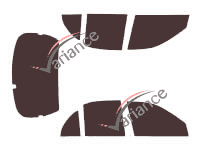 Tinted film kit Hyundai Pony/Excel (X3) 4-door sedan (1992 - 2000) Tinted film kit Hyundai Pony/Excel (X3) 4-door sedan (1992 - 2000)