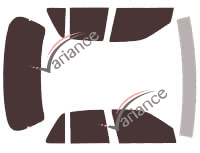 Tinted film kit Kia Sephia Sedan 4 doors (1992 - 1997) Tinted film kit Kia Sephia Sedan 4 doors (1992 - 1997)