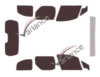 Tinted film kit Peugeot Partner (2) 5 doors (2008 - 2018) Tinted film kit Peugeot Partner (2) 5 doors (2008 - 2018)