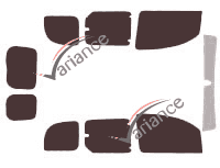 Nissan Kubistar (2) 6-door tinted film kit (2008 - 2022) Nissan Kubistar (2) 6-door tinted film kit (2008 - 2022)