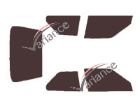 Kit pellicola oscurante Renault R 19 (1) 3 porte (1988 - 1999) Kit pellicola oscurante Renault R 19 (1) 3 porte (1988 - 1999)