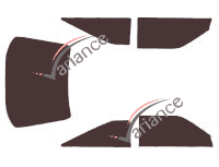 Toyota Celica (4) 3 doors (1985 - 1989) tinted film kit Toyota Celica (4) 3 doors (1985 - 1989) tinted film kit