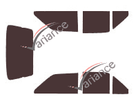 Volkswagen Polo (2) Coupe 3-door tinted film kit (1981 - 1994) Volkswagen Polo (2) Coupe 3-door tinted film kit (1981 - 1994)