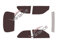 Mazda 121 3-door (1996 - 2002) tinted film kit Mazda 121 3-door (1996 - 2002) tinted film kit