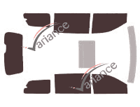 Chrysler Voyager (5) 5-door (2008 - 2016) tinted film kit Chrysler Voyager (5) 5-door (2008 - 2016) tinted film kit