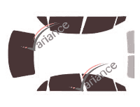 Tinted film kit Citroën C4 (1) Sedan 4 doors (2007 - 2018) Tinted film kit Citroën C4 (1) Sedan 4 doors (2007 - 2018)