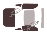 Tinted film kit Ford Mustang (5) Coupe 2 doors (2009 - 2015) Tinted film kit Ford Mustang (5) Coupe 2 doors (2009 - 2015)