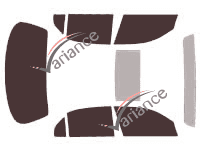 Jaguar XJ (5) Short Sedan 4-door (2003 - 2010) tinted film kit Jaguar XJ (5) Short Sedan 4-door (2003 - 2010) tinted film kit