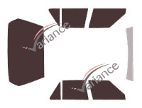 Tinted film kit Renault R 11 5 doors (1983 - 1989) Tinted film kit Renault R 11 5 doors (1983 - 1989)