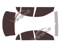 Tinted film kit Kia Rio (1) 4-door sedan (2000 - 2005) Tinted film kit Kia Rio (1) 4-door sedan (2000 - 2005)