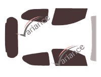Nissan Pixo 5 porte kit pellicola colorata (dal 2009)